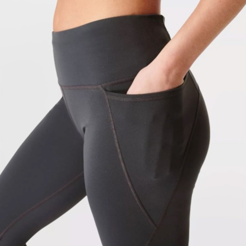 Sweaty Betty Power Workout Leggings Slate Gray 7/8 Tight